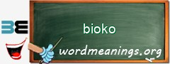 WordMeaning blackboard for bioko